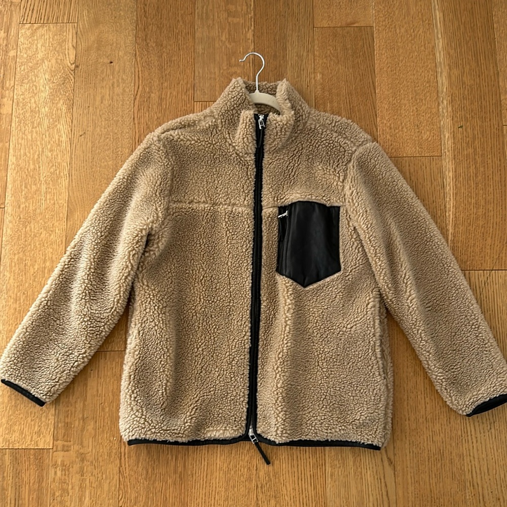 Anine Bing leather trim fleece XS